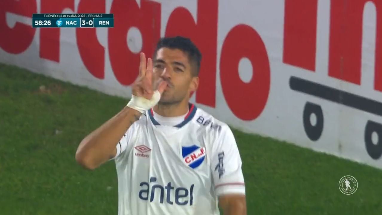 Primer gol de Luis Suárez al regresar a Nacional: marcó el 3-0 frente a Rentistas | VIDEO
