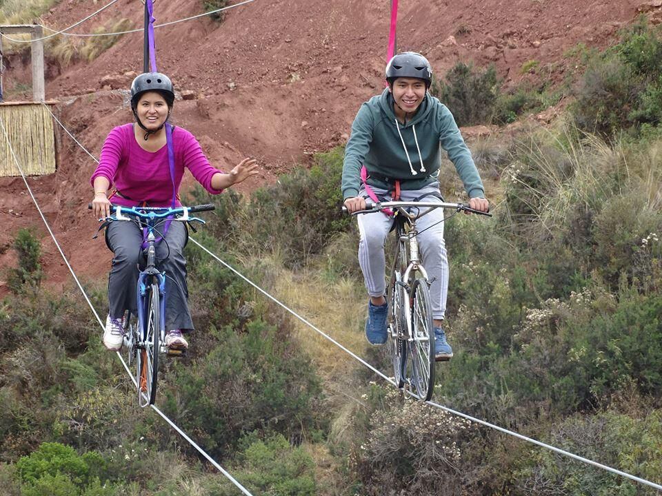 Conoce el nuevo deporte extremo en bicicletas \'voladoras\'. (Foto: Facebook Skybike Cusco)