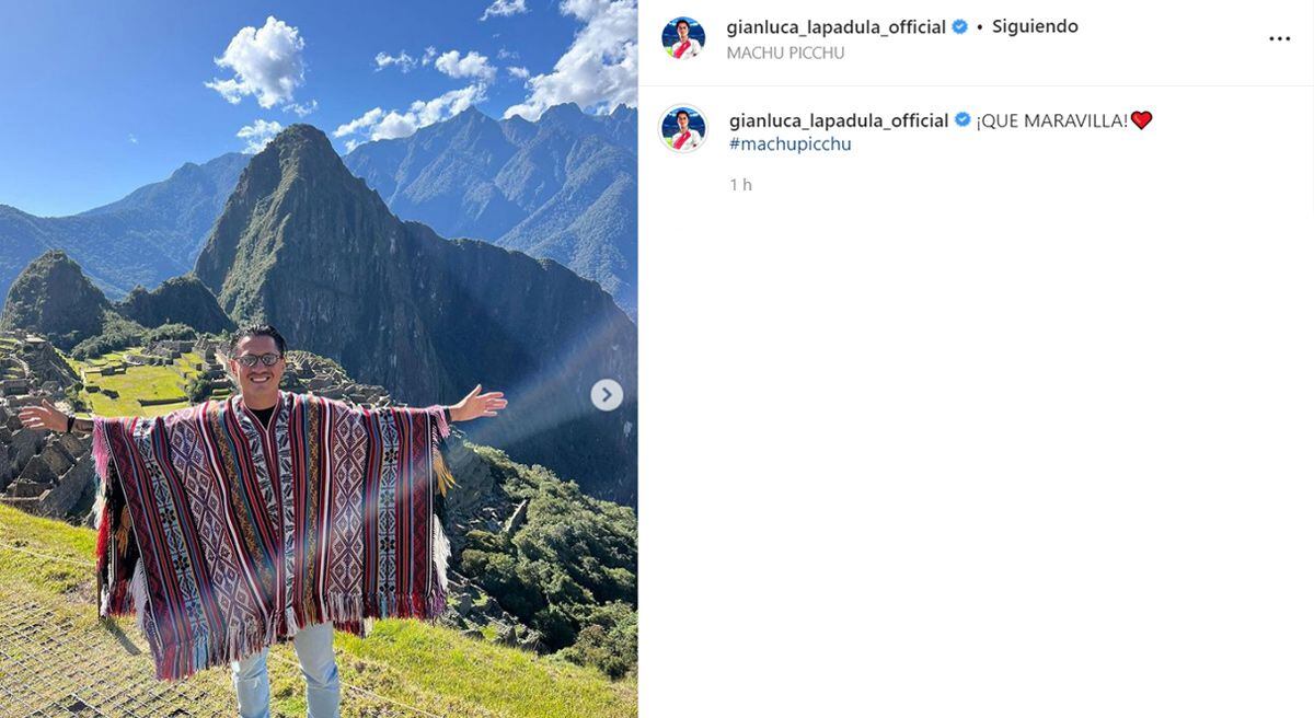 Gianluca Lapadula disfruta de su vacaciones en Cusco.